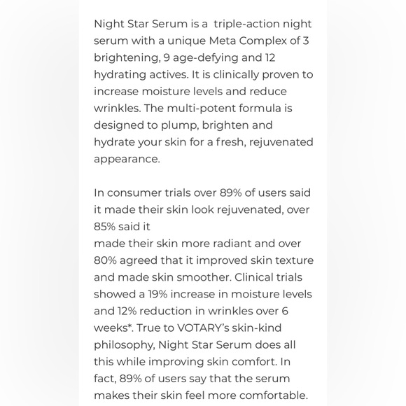 Votary Night Star Serum NWOB - full size - 30 ml - Picture 5 of 7